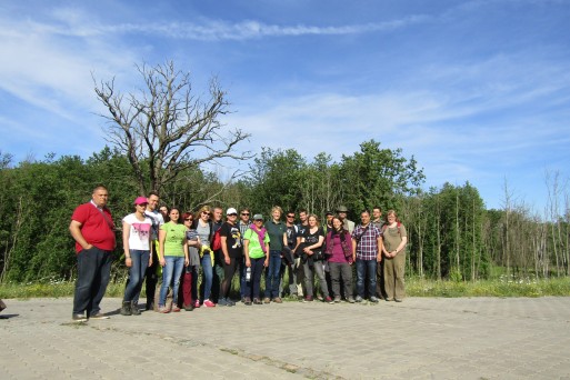 Project partners in in the forest near Dessau