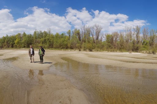 Depending on the river level sand banks appear along the river coasts  on the slip-off slopes.jpg