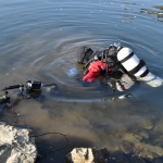 Winter diving in Mura River