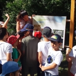 School children at the new nature adventure trail in Vienna